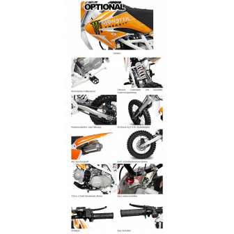 Thunder 125cc 17/14" PIT BIKE - CROSS - MOTOCYKL XL